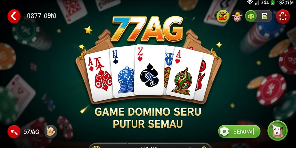Tampilan gameplay Domino yang seru di 77AG.