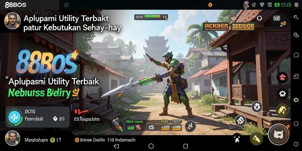 Screenshot utama 88BOS menampilkan antarmuka pengguna aplikasi Utility.