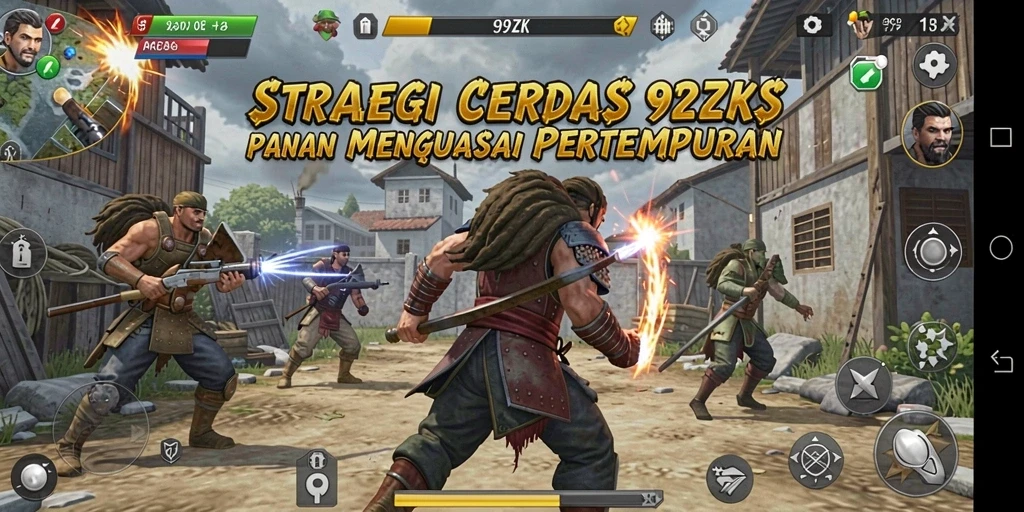Tampilan gameplay 9ZK dengan pertempuran yang dinamis dan strategi yang halus.