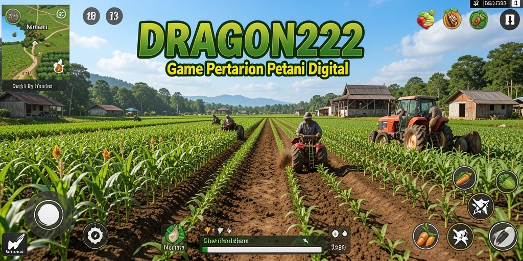 Tangkapan layar gameplay DRAGON222 menampilkan lahan pertanian yang indah dan interaksi sosial.