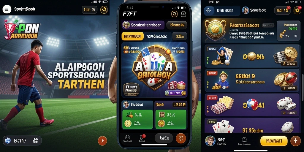 Tampilan utama F7F7 dengan berbagai opsi taruhan olahraga.