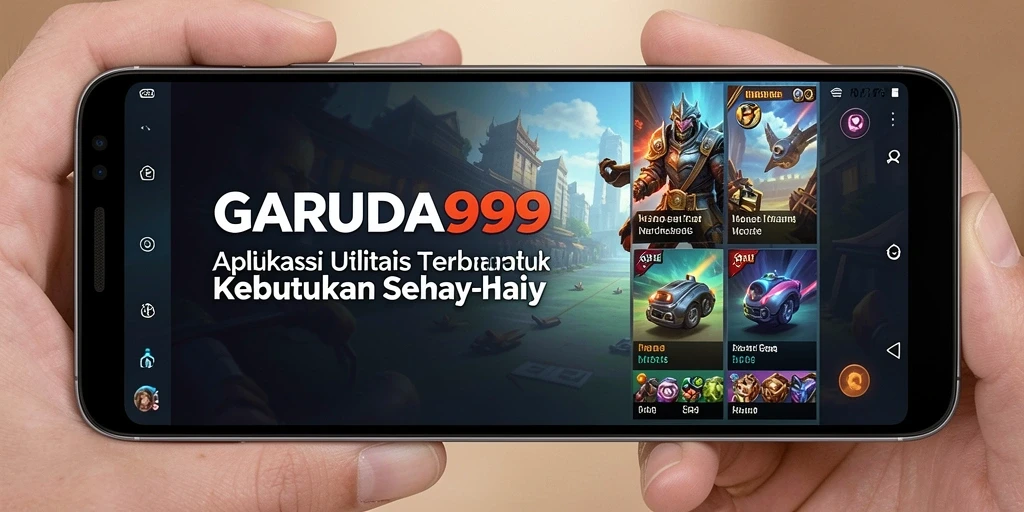 Screenshot utama GARUDA999 menampilkan antarmuka yang sederhana dan intuitif.