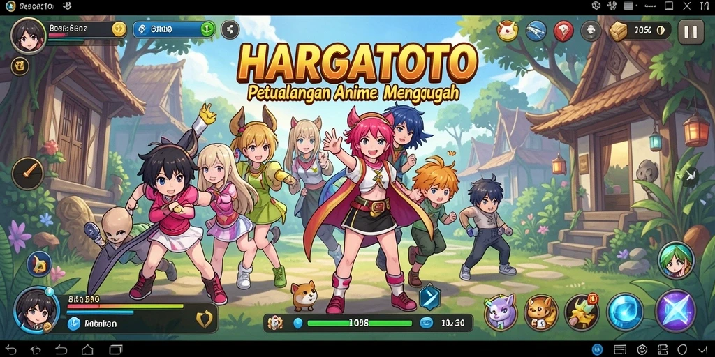 Screenshot menampilkan karakter anime dalam petualangan epik.