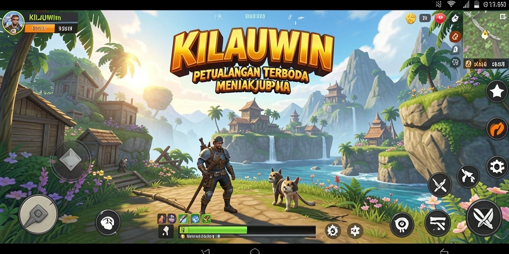 Screenshot gameplay KILAUWIN yang menampilkan keindahan dunia terbuka.