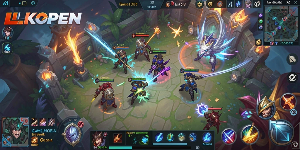 Tampilan gameplay seru dari LKOPEN yang penuh aksi.