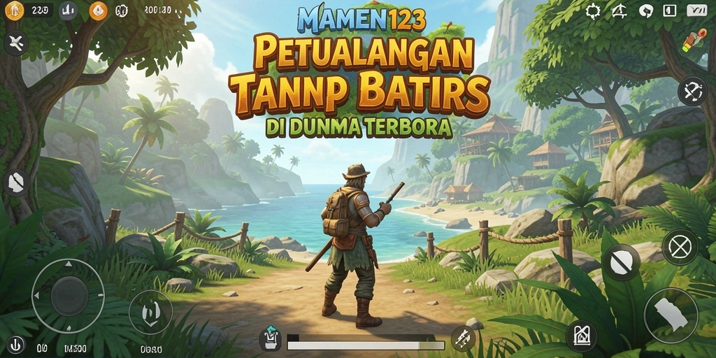 Screenshot gameplay MAMEN123 menampilkan petualangan yang mendalam di dunia terbuka.