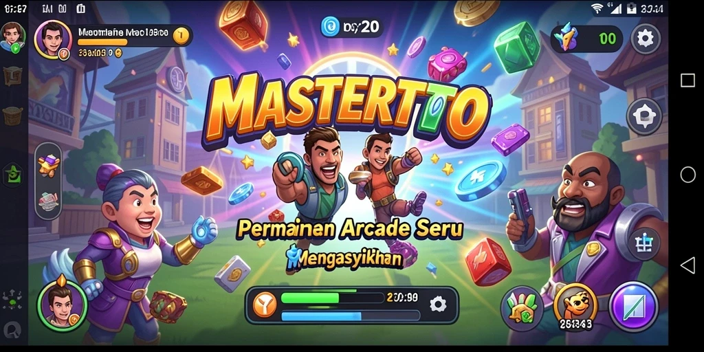 Screenshot gameplay MASTERTOTO menampilkan aksi seru dalam permainan arcade.