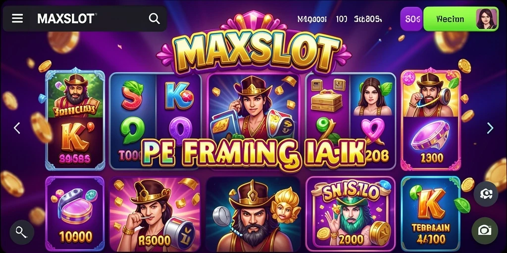 Tampilan menarik dari gameplay <strong>MAXSLOT</strong> yang penuh warna dan efek suara yang memikat.