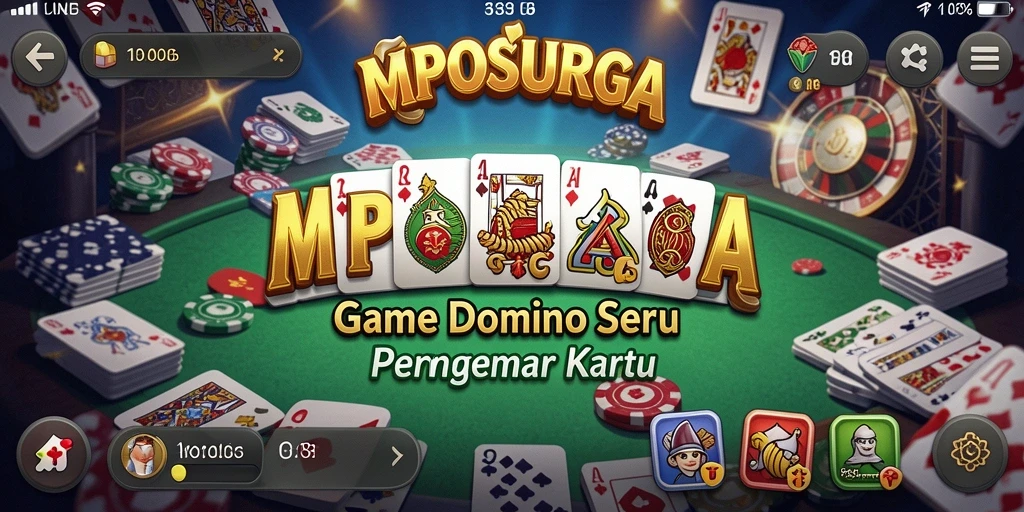 Tampilan gameplay domino seru dalam MPOSURGA dengan pemain yang aktif.