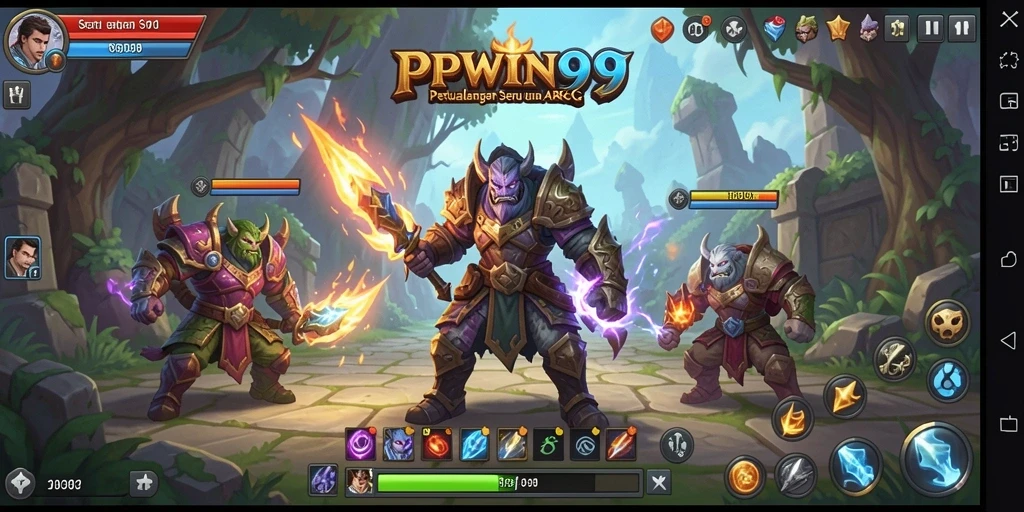 Tampilan gameplay epik dalam dunia ARPG PPWIN99.