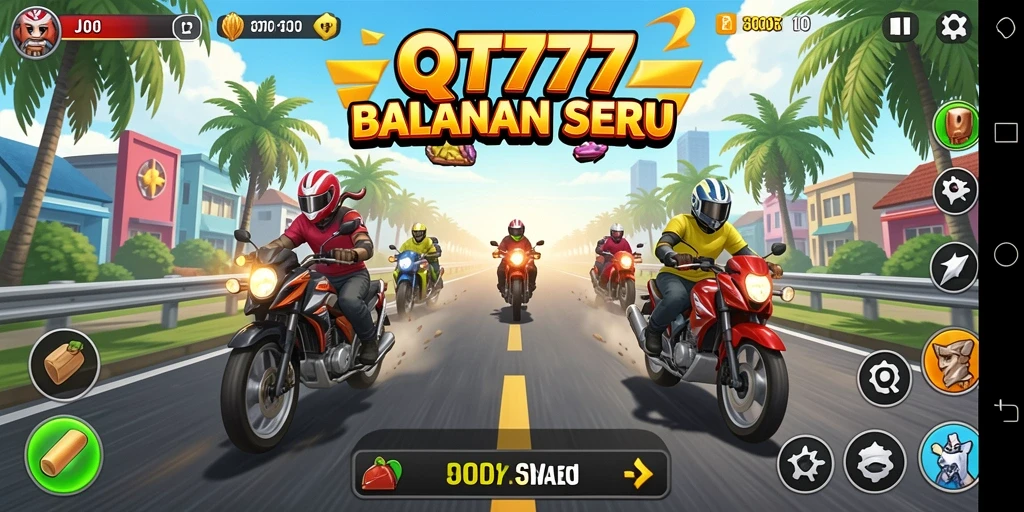 Screenshot QT777 menampilkan aksi balapan yang mendebarkan dan grafis menakjubkan.