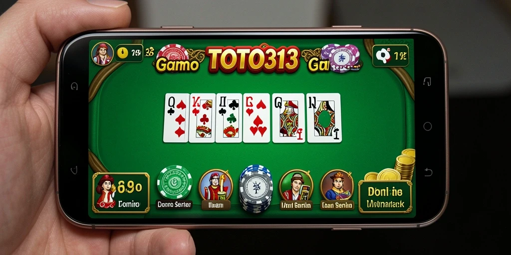 Tampilan gameplay seru TOTO313 saat bermain Domino.